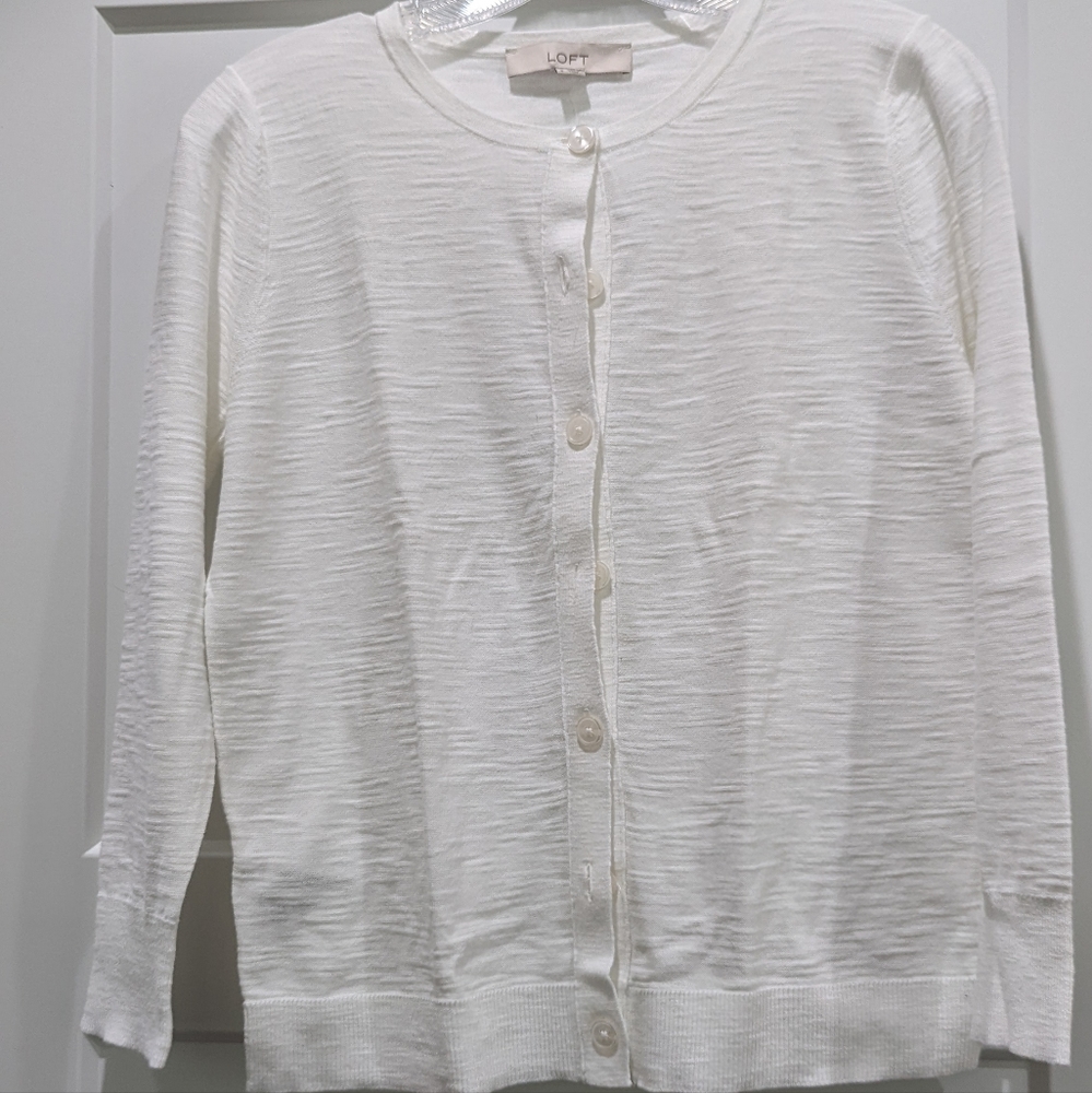 LOFT Cotton Cardigan